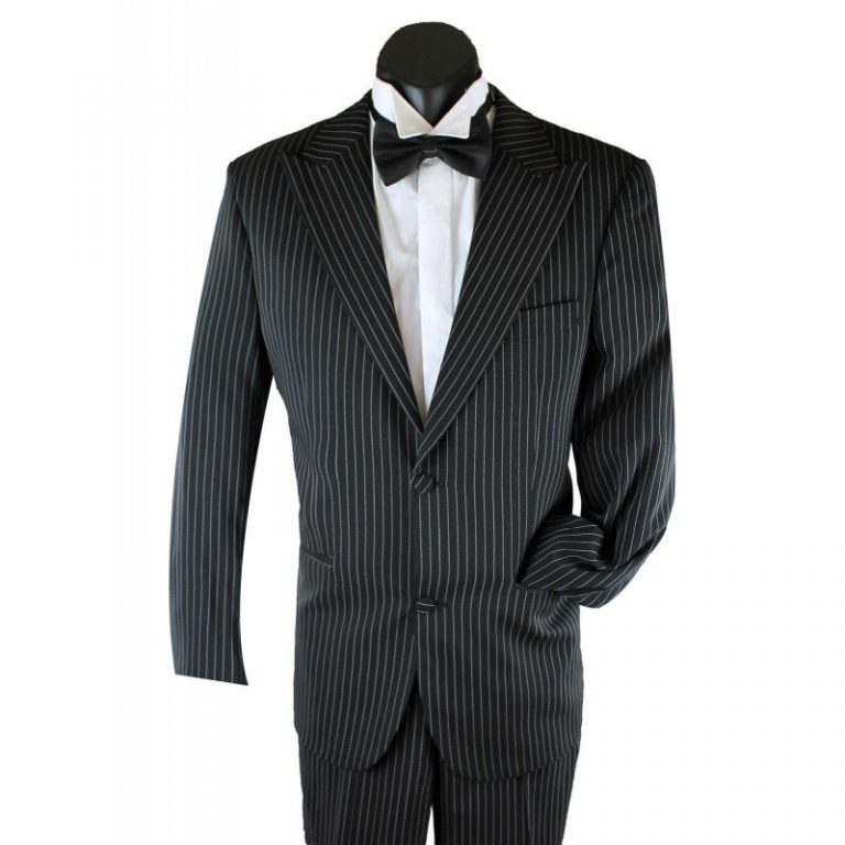 Mens Vintage Black Pinstripe Suit 1920s Gangster Costume - Bello Per Te ...